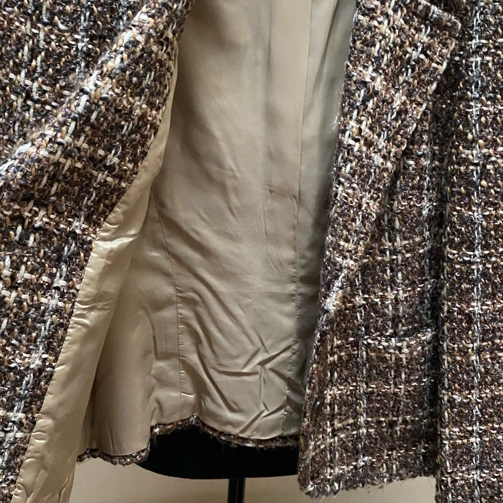 Rafaella Brown Tweed Jacket - Picture 4 of 4